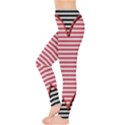 Heart Stripes Symbol Striped Leggings  View3