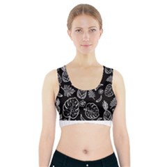 Tropical Pattern Sports Bra With Pocket by Valentinaart