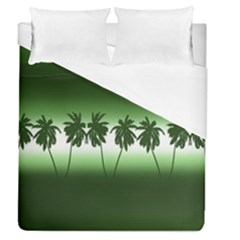 Tropical Sunset Duvet Cover (queen Size) by Valentinaart