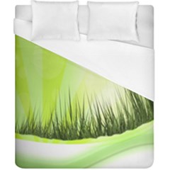 Green Background Wallpaper Texture Duvet Cover (california King Size) by Nexatart