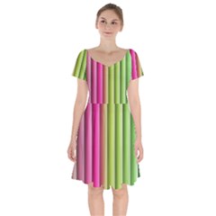 Vertical Blinds A Completely Seamless Tile Able Background Short Sleeve Bardot Dress by Nexatart