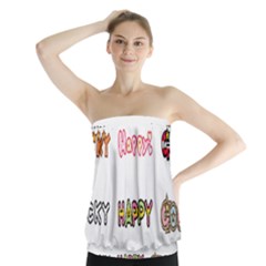 Lucky Happt Good Sign Star Strapless Top by Mariart