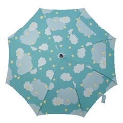 Stellar Cloud Blue Sky Star Hook Handle Umbrellas (medium) by Mariart