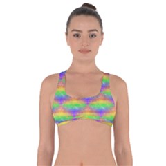 Painted Rainbow Pattern Got No Strings Sports Bra by Brini