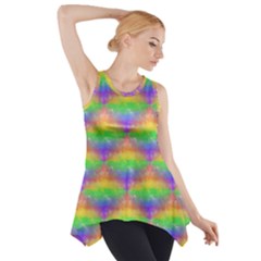 Painted Rainbow Pattern Side Drop Tank Tunic by Brini