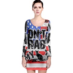 Dont Grab My Long Sleeve Bodycon Dress by Valentinaart