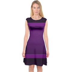 Board Purple Line Capsleeve Midi Dress by Mariart