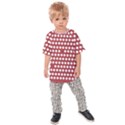 Pink White Polka Dots Kids Raglan Tee View1