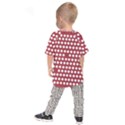 Pink White Polka Dots Kids Raglan Tee View2