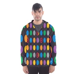 Polka Dots Rainbow Circle Hooded Wind Breaker (men) by Mariart