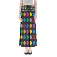 Polka Dots Rainbow Circle Maxi Skirts by Mariart