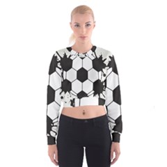 Soccer Camp Splat Ball Sport Cropped Sweatshirt by Mariart