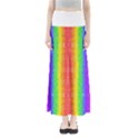 Vertically Striped Painted Rainbow Full Length Maxi Skirt View1