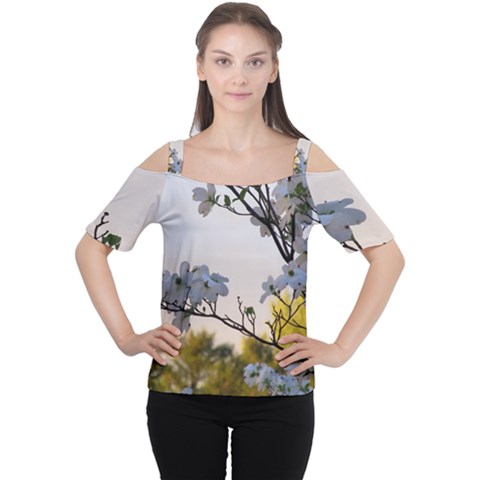 Morning Promise Women s Cutout Shoulder Tee by oddzodd