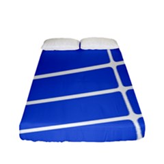 Line Stripes Blue Fitted Sheet (full/ Double Size) by Mariart