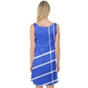 Line Stripes Blue Sleeveless Satin Nightdress View2