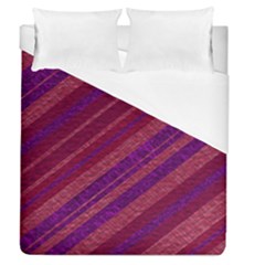 Maroon Striped Texture Duvet Cover (queen Size) by Mariart