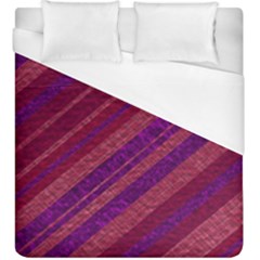 Maroon Striped Texture Duvet Cover (king Size) by Mariart