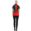 Rays Light Chevron Green Red Black Women s Button Up Puffer Vest View2