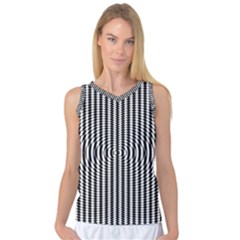 Vertical Lines Waves Wave Chevron Small Black Women s Basketball Tank Top by Mariart