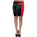 Illustrators Portraits Plants Green Red Polka Dots Bodycon Skirt View1