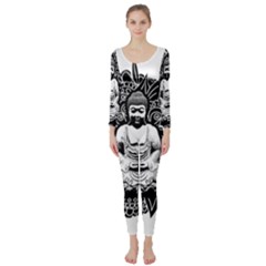 Ornate Buddha Long Sleeve Catsuit by Valentinaart