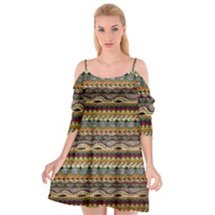 Aztec Pattern Cutout Spaghetti Strap Chiffon Dress by BangZart