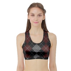 Wool Texture With Great Pattern Sports Bra With Border by BangZart