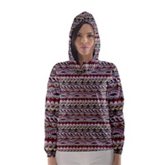 Aztec Pattern Patterns Hooded Wind Breaker (women) by BangZart