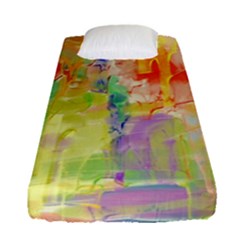 Paint Texture                       Fitted Sheet (single Size) by LalyLauraFLM