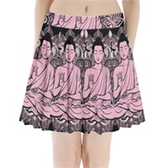 Ornate Buddha Pleated Mini Skirt by Valentinaart