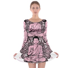 Ornate Buddha Long Sleeve Skater Dress by Valentinaart