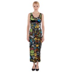 Many Funny Animals Fitted Maxi Dress by BangZart