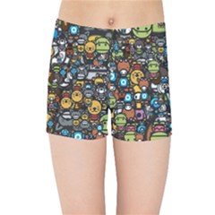 Many Funny Animals Kids Sports Shorts by BangZart