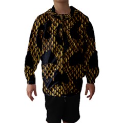 Metallic Snake Skin Pattern Hooded Wind Breaker (kids) by BangZart