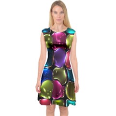 Stained Glass Capsleeve Midi Dress by BangZart