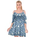 Space Rockets Pattern Cutout Spaghetti Strap Chiffon Dress View1