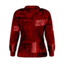 Red Background Patchwork Flowers Women s Sweatshirt View2