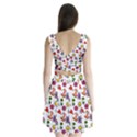 Cute Doodle Wallpaper Pattern Split Back Mini Dress  View2