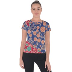 Floral Seamless Pattern Vector Texture Short Sleeve Sports Top  by BangZart