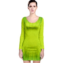 Radial Green Crystals Crystallize Long Sleeve Bodycon Dress by BangZart