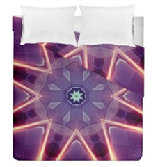 Abstract Glow Kaleidoscopic Light Duvet Cover Double Side (queen Size) by BangZart