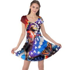  butterfly Brilliance  - Cap Sleeve Dress by livingbrushlifestyle