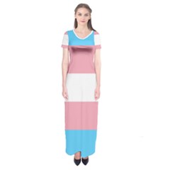 Trans Pride Short Sleeve Maxi Dress by Crayonlord