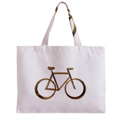 Elegant Gold Look Bicycle Cycling  Zipper Mini Tote Bag by yoursparklingshop