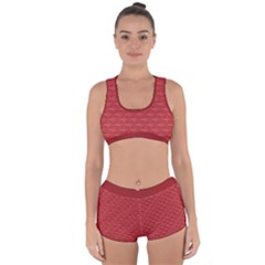 Red Scales Racerback Boyleg Bikini Set by Brini