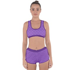 Purple Scales Racerback Boyleg Bikini Set by Brini