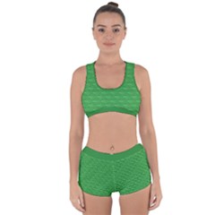 Green Scales Racerback Boyleg Bikini Set by Brini