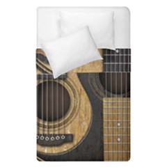 Old And Worn Acoustic Guitars Yin Yang Duvet Cover Double Side (single Size) by JeffBartels