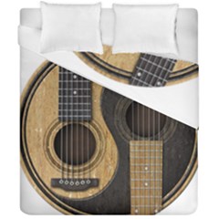 Old And Worn Acoustic Guitars Yin Yang Duvet Cover Double Side (california King Size) by JeffBartels